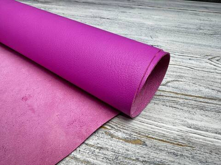 Opaco Bubblegum (1,1-1,3 мм), цв Розовый, натуральная кожа