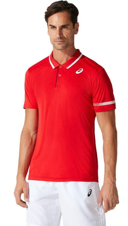ASICS, COURT M POLO SHIRT, CPS, CLASSIC RED, MEN, 2XL