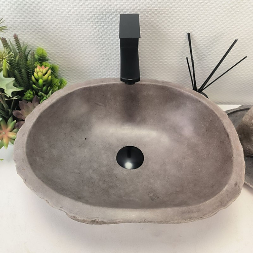 Раковина из речного камня RS-63649 (45*36*16) 0122