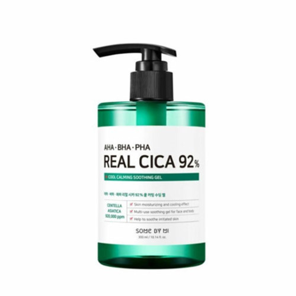 Some By Mi Гель для лица и тела от акне с кислотами и центеллой - Real cica 92% cool calming, 300мл