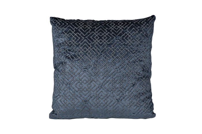 Подушка декоративная с вышивкой &quot;Геометрия&quot; синяя Garda Decor 70SW-17077