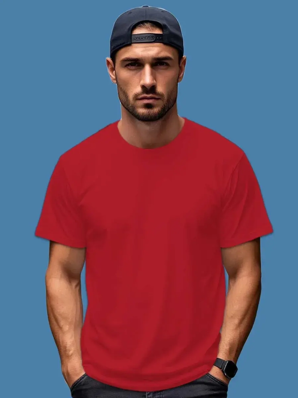 Футболка Взрослая.Премиум однотонная.1 шт