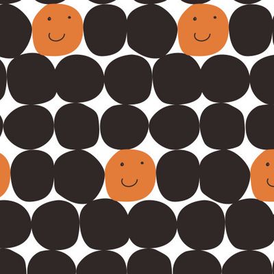 Черные круги и смайлик