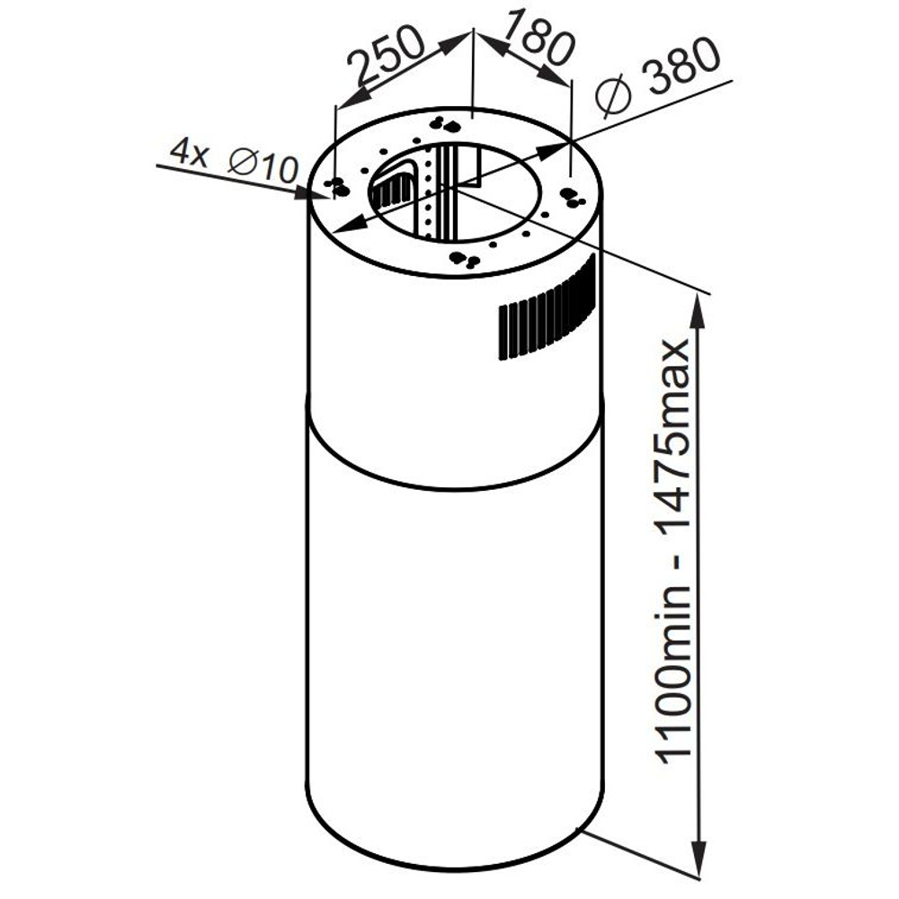 Кухонная вытяжка MAUNFELD Lee Push 39 черный