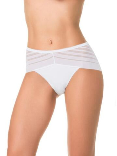 Высокие трусики с полосками разной ширины (Размер: XL) (Цвет: черный)