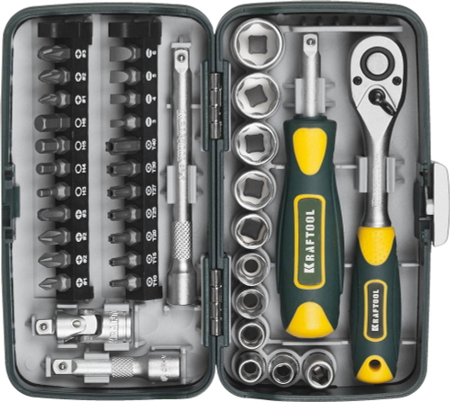 KRAFTOOL X-Drive 38, 38 предм., универсальный набор инструмента (27970-H38)