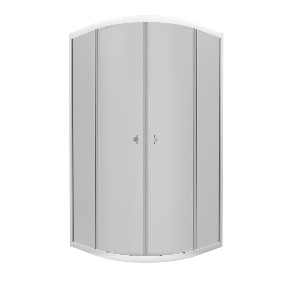 Душевая ширма DIONRIA (90х90) тонированное стекло с рисунком грэй, профиль белый