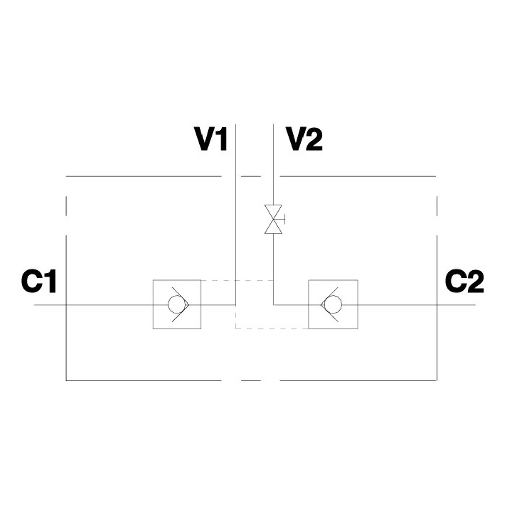 Гидрозамок двухсторонний  VBPDE 1/2"L C/RUBINETTO SX (левый)