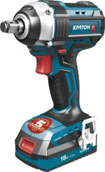 Гайковерт аккумуляторный КРАТОН BIW18CD-300N-OFA SET ударный бесщеточный (АКБ 4,0А·ч; ЗУ + кейс) 3 11 01 076