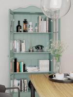 Dipriz Шкаф с витриной Бритта из массива сосны, 2 двери, 77х32х186 см, эвкалипт