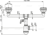 Сифон для мойки AlcaPlast A453P