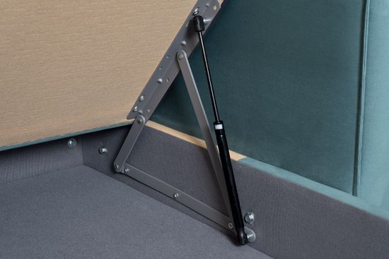 Диван Bergamo трехм.раскл.угл. правый вел.бирюз.Vel43 250*160*90