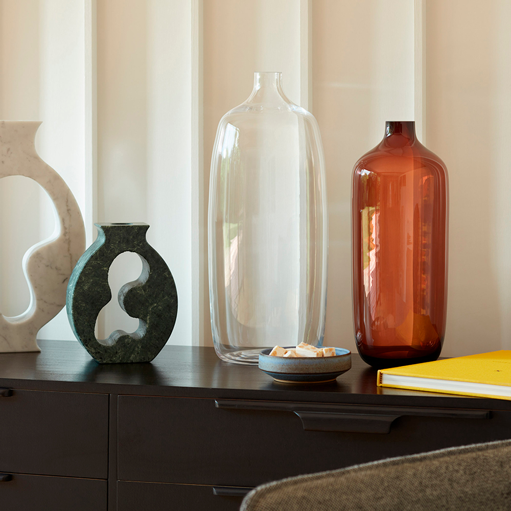 Ваза vessel, 38 см, коричневая