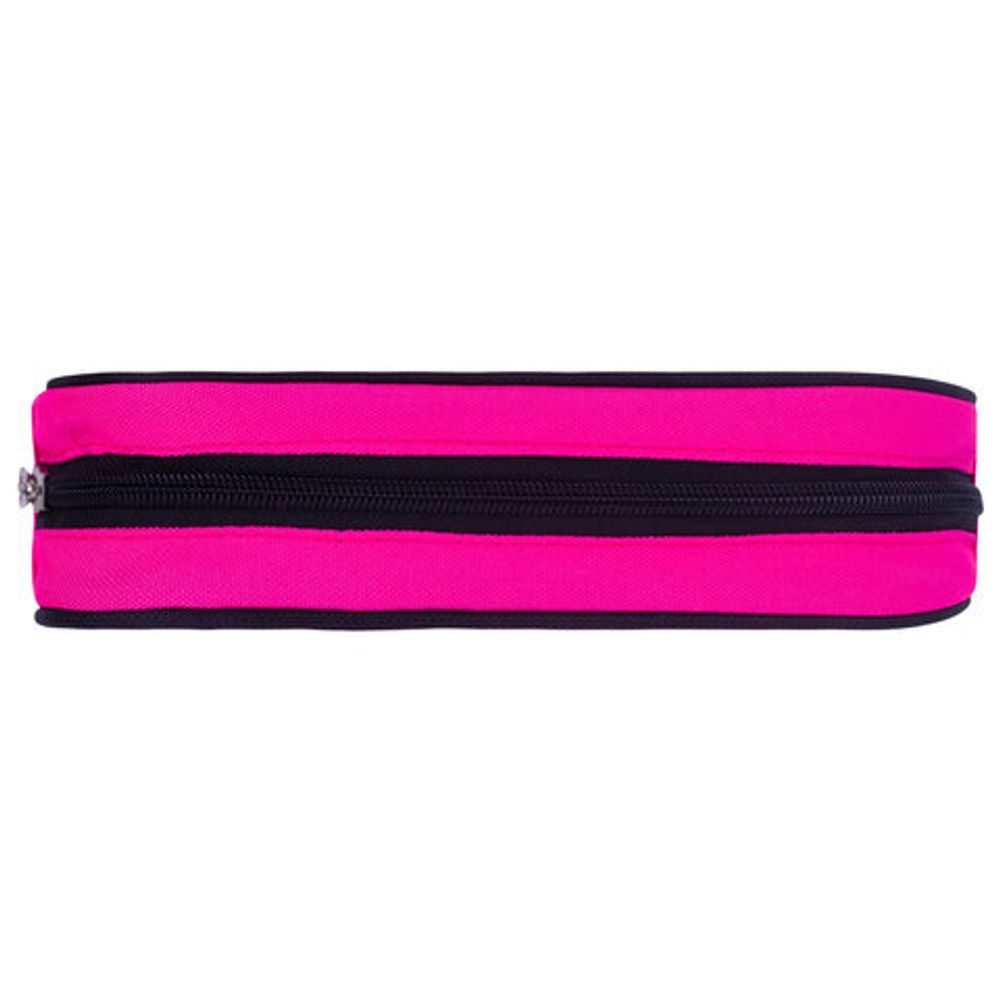 Пенал-косметичка BRAUBERG овальный, полиэстер, "Pink", 22х9х5 см, 229270