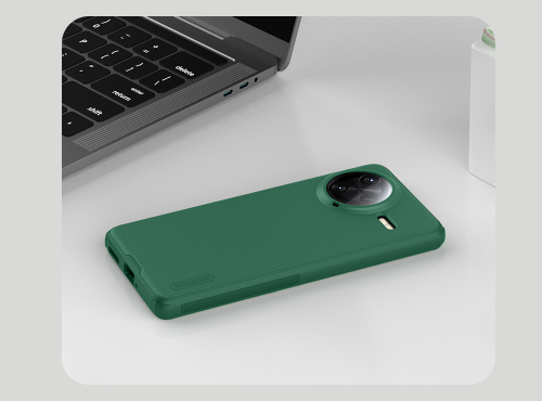 Усиленный защитный чехол зеленого цвета (Dark Green) от Nillkin для Xiaomi Poco F7 Ultra и Redmi K80 Pro, серия Super Frosted Shield Pro