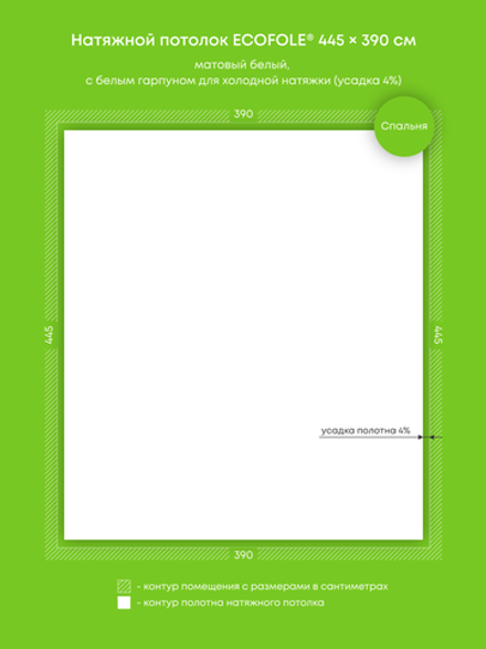 Натяжные потолки: 17.4 м2, 17.8 м2, 10.9 м2, 14.3 м2