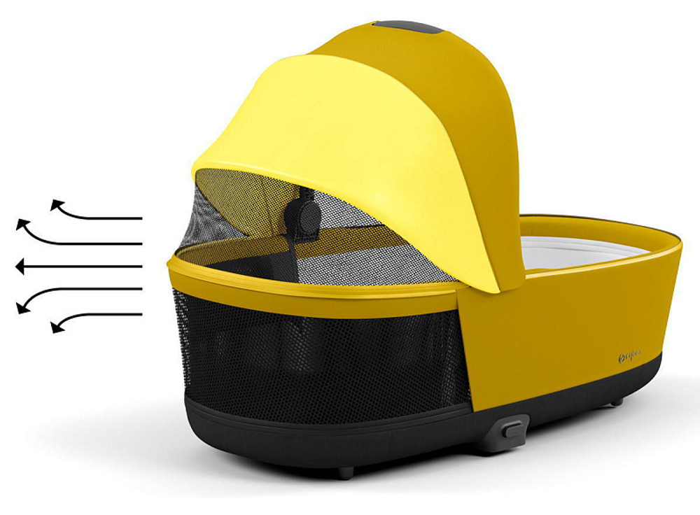 Коляска для новорожденных Cybex Priam IV Chrome Brown Mustard Yellow