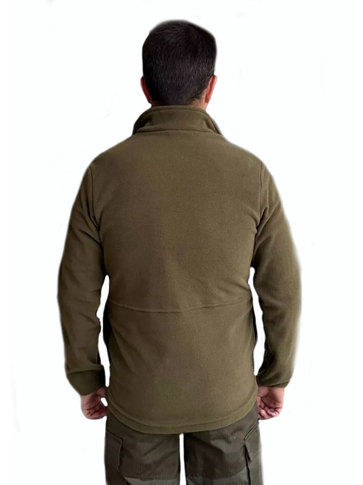 Толстовка Милитари флис на молнии (олива)