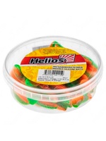 Виброхвост несъедобный Helios Shaggy 3,35"/8,5 см Orange & Yellow 30шт. (HS-16-015-N-30)