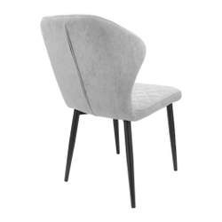 Стул "Монро" (арт. 338), велюр Бренди В20 светло-серый, ножки черные