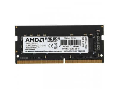 Оперативная память AMD Radeon R9 Gamer R948G3206S2S-U, DDR4 1х 8ГБ 3200 МГц, SODIMM, RTL