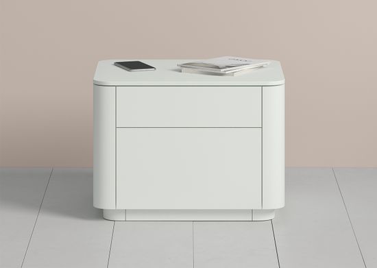 Тумба прикроватная Tammi 2 ящика ширина 50 см (белый)