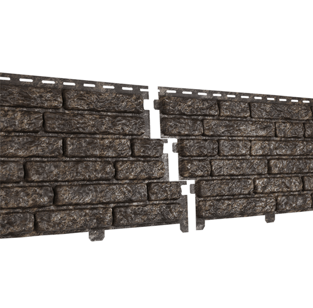 Панель фасадная Ю-Пласт Стоун Хаус Коричневый кварцит 2000х250 мм