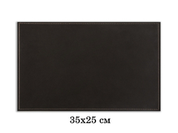 Бювар прямоугольный серия "Классика" 35х25 см кожа Cuoietto цвет темно-коричневый шоколад.