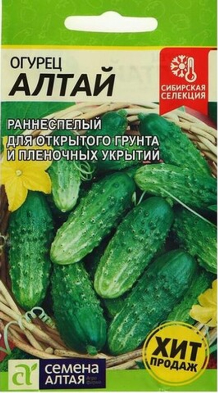 Огурец АЛТАЙ цв.пак. 0,5гр. Семена Алтая Сибирская Селекция!