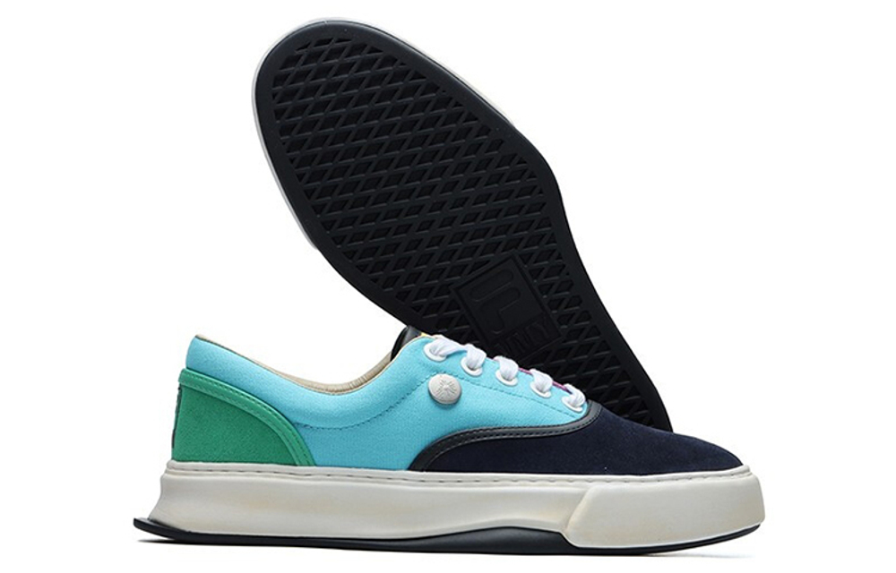 MIHARA YASUHIRO/MIHARA Yasuhiro x FILA FM 10 fabric non-slip shock absorption wear-resistant lightweight low-top sneakers men's button blue