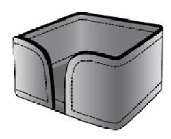 Схема для лотка для блока бумаг.
