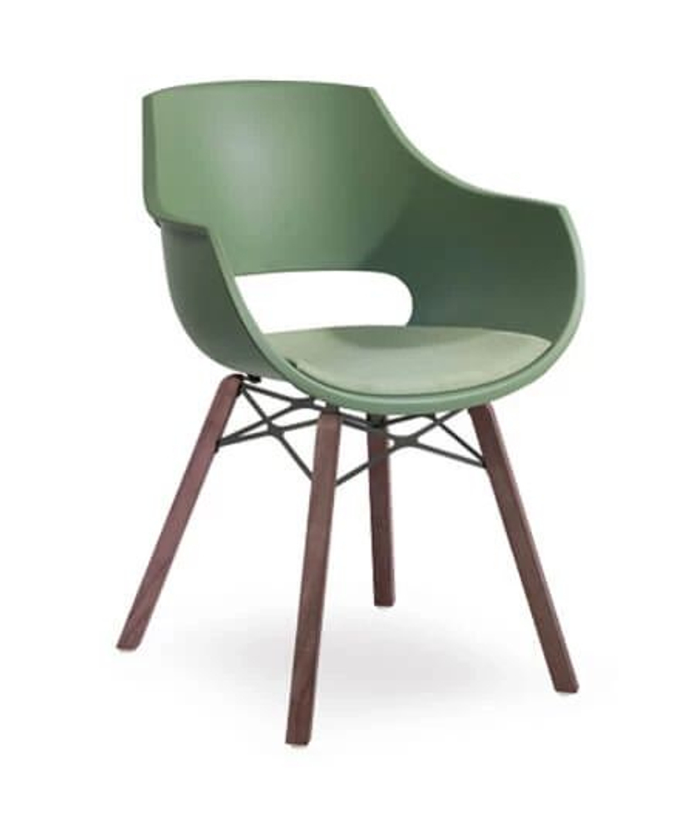 Кресло пластиковое с обивкой Papatya Opal Wox Pro Soft Iroko