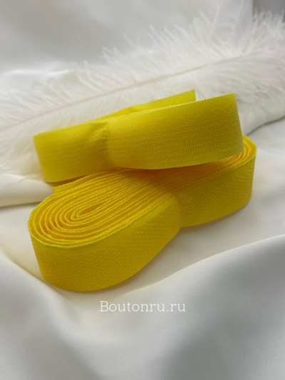 Лента липучка желтая 2 метра, ширина 20 мм