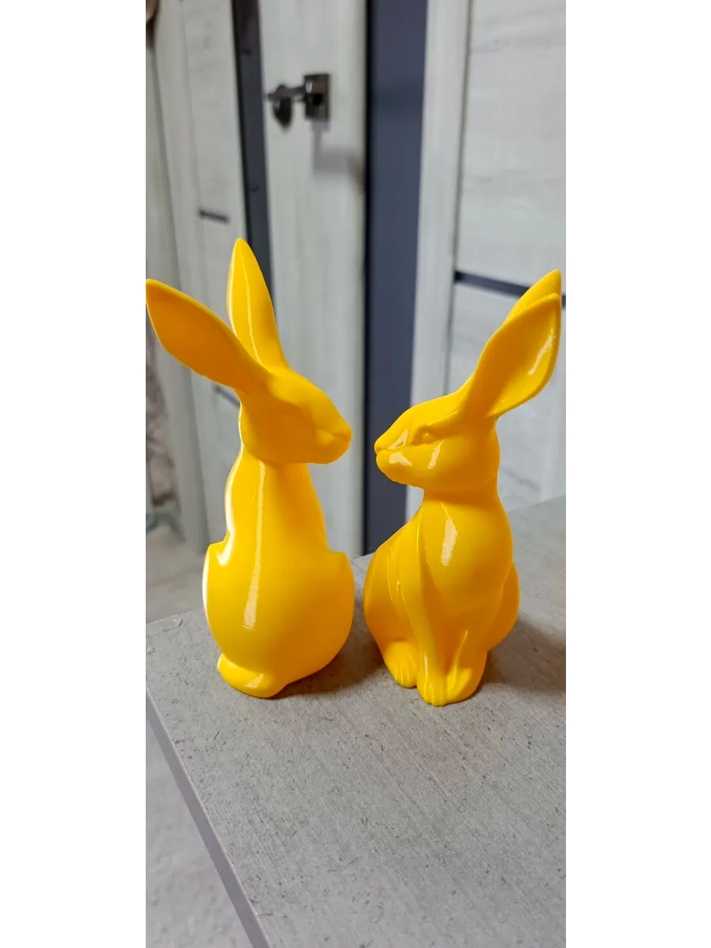 Декоративная фигурка Зайка. Жёнетлтый