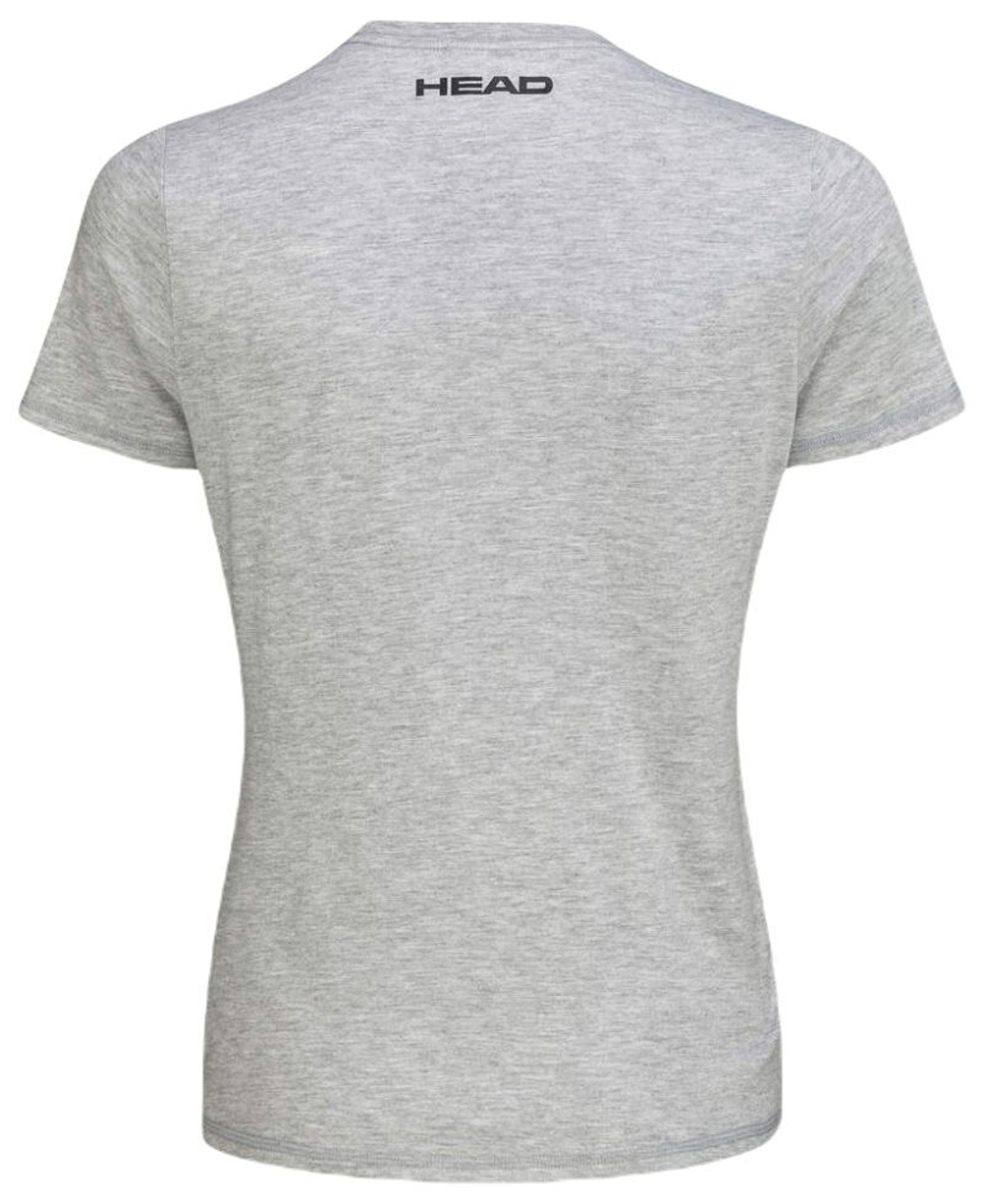 Женская теннисная футболка Head Club Lara T-Shirt - grey melange