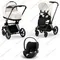 Детская коляска Cybex Priam IV 3 в 1 Off White шасси Matt Black