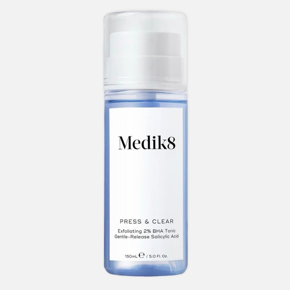 Medik8 Press & Clear Тоник-эксфолиант с салициловой кислотой, 150 мл Medik8 Press & Clear Тоник-эксфолиант с салициловой кислотой, 150 мл