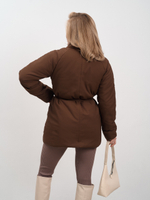 Куртка женская демисезонная " Кимоно Офис" коричневый