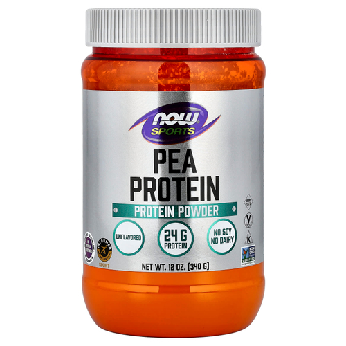 NOW Foods, Sports, гороховый протеин, без добавок, 340 г (12 унций)