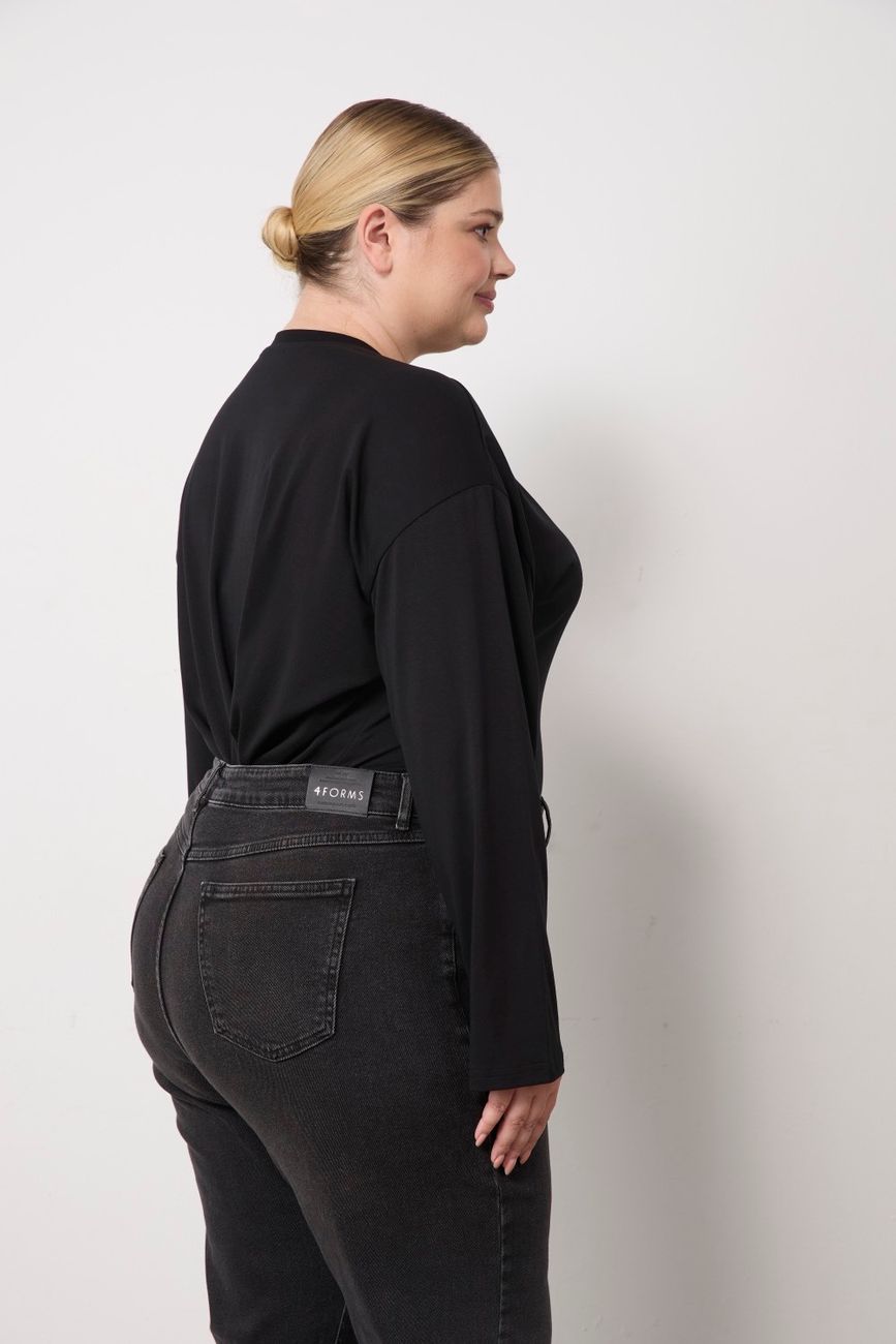 Джинсы Mom fit, черный