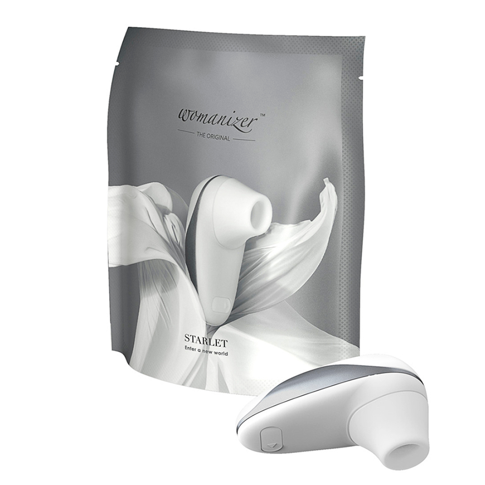 Мини бесконтактный клиторальный стимулятор 8,5см Womanizer Starlet Snow Mini Clitoral Stimulator White WZ06JE0100