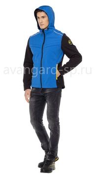Куртка "Тайм" (черный/василек)