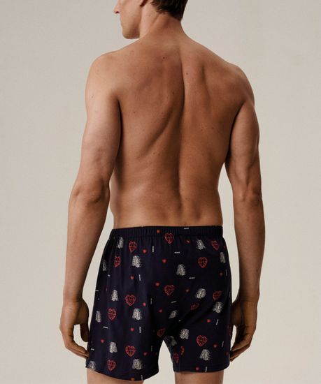 Трусы (2 шт) мужские семейные Atlantic 2GMB-012, хлопок, темно-синий + красный