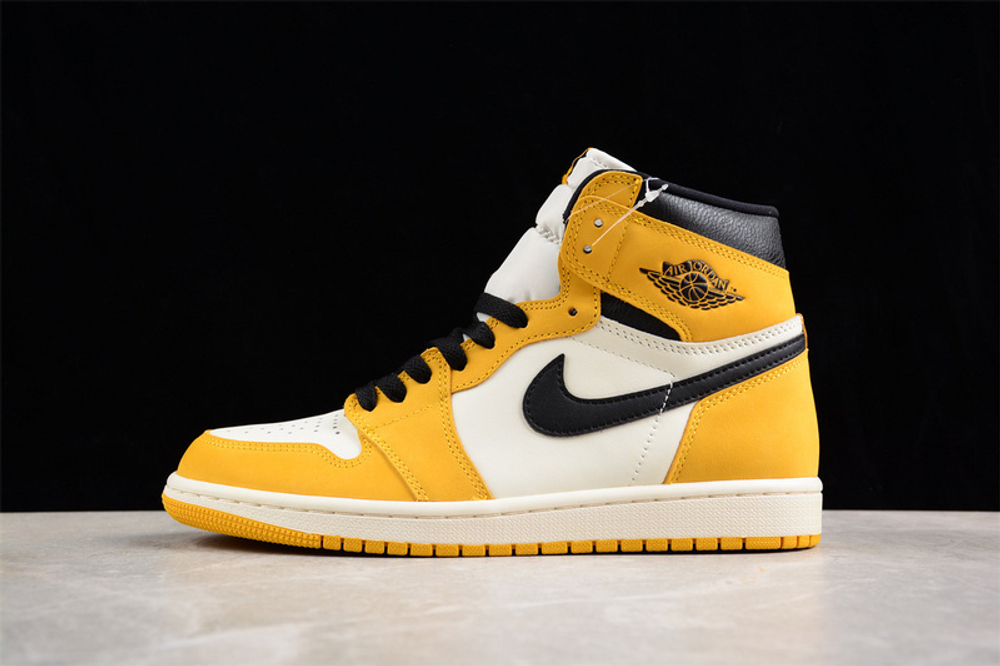 Air jordan 1 high yellow on sale