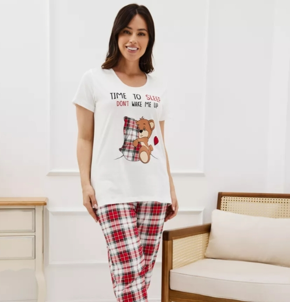 Пижама х/б бриджи+футболка УБФ0016