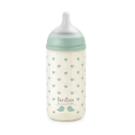 Стеклянная бутылочка для кормления Suavinex Birdies 240 мл, 0 мес+, голубая