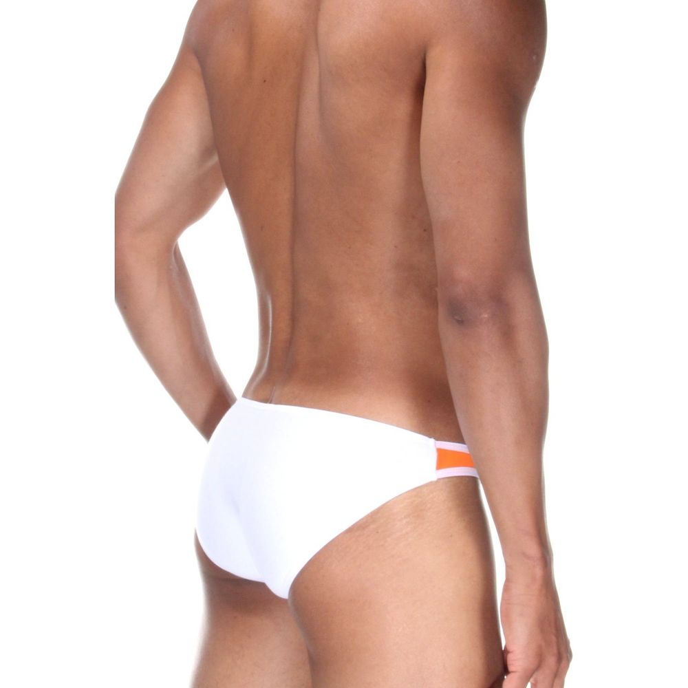 Мужские трусы слипы двухцветные: оранжевый/белый Cosmos Colors RS10_WOP