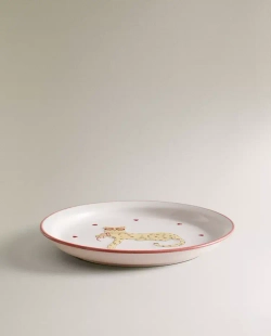 ZARA HOME ДЕТСКАЯ КЕРАМИЧЕСКАЯ ТАРЕЛКА, РАЗНОЦВЕТНЫЙ