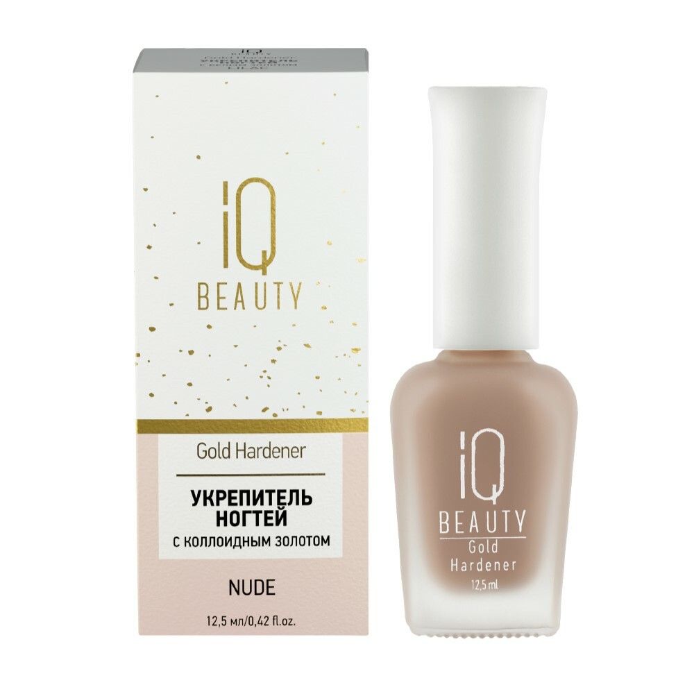 IQ Beauty Укрепитель ногтей с коллоидным золотом (NUDE), 12,5 мл