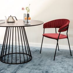 Стул Stefany, велюр, винный